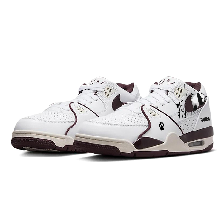 Nike Air Flight 89 Cushioning Slip Resistant Abrasion Resistant Low top Vintage Basketball Shoes Men’s Brown White