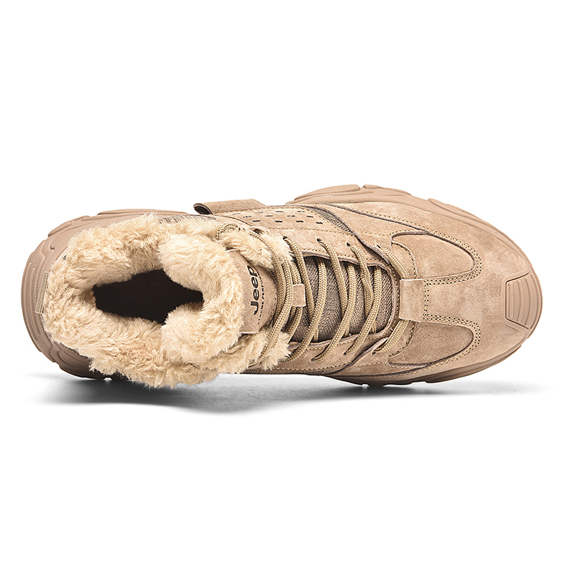 Jeep Slip Resistant Abrasion Resistant Mid top Hiking Shoes Men’s Sand