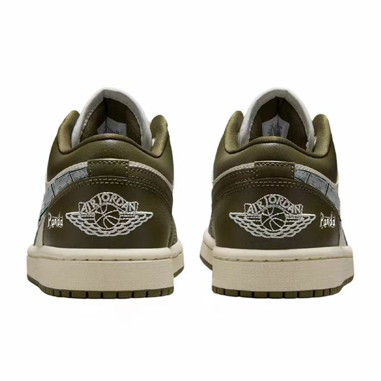 Jordan Air Jordan 1 Vintage Basketball Shoes Unisex Low Top White/Green