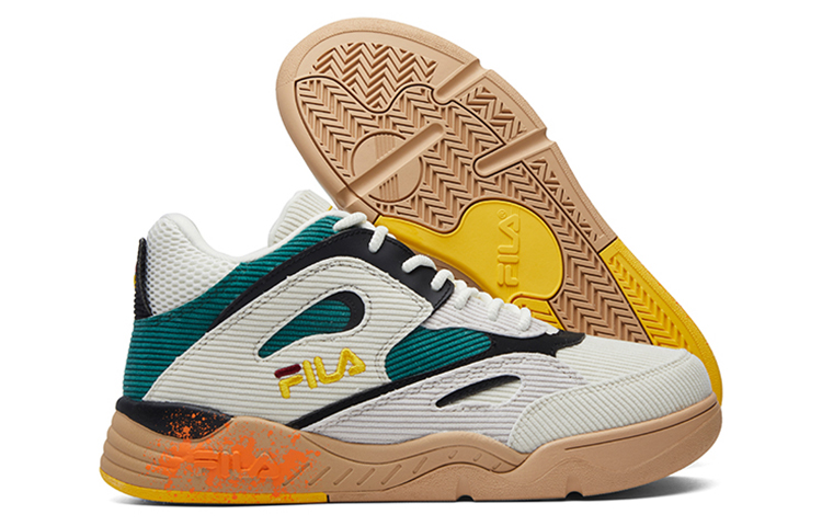 FILA FUSION MORDEN CHIC FMC KJ7 Low top Vintage Basketball Shoes Women’s White Green