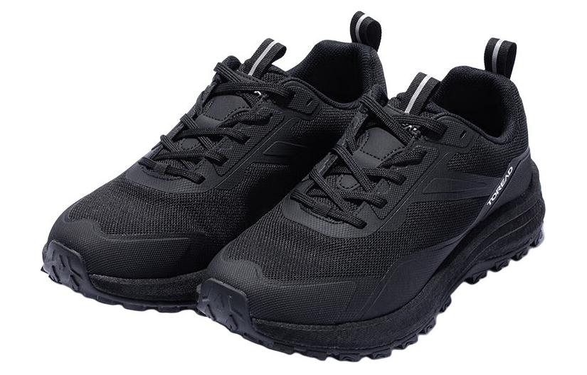 TOREAD Comfortable Slip Resistant Abrasion Resistant Low top Hiking Shoes Men’s Black