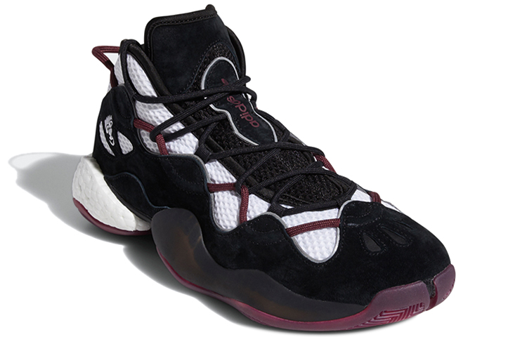 Кроссовки adidas originals Crazy BYW 3.0 (черно-бело-фиолетовые) — фото 2
