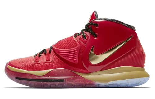 Nike Kyrie 6 Trophies All-Star Fashionable and versatile Shock Absorbing and Wear-resistant Middle-top Practical Basketball Shoes Men and Women Red Foreign Version