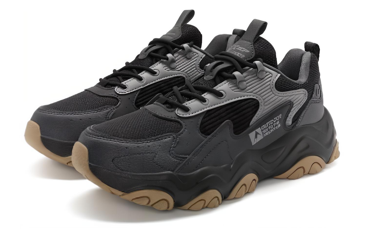 XTEP Cat Paw 2.0 Slip Resistant Abrasion Resistant Low top Outdoor Shoes Men’s Black Gray