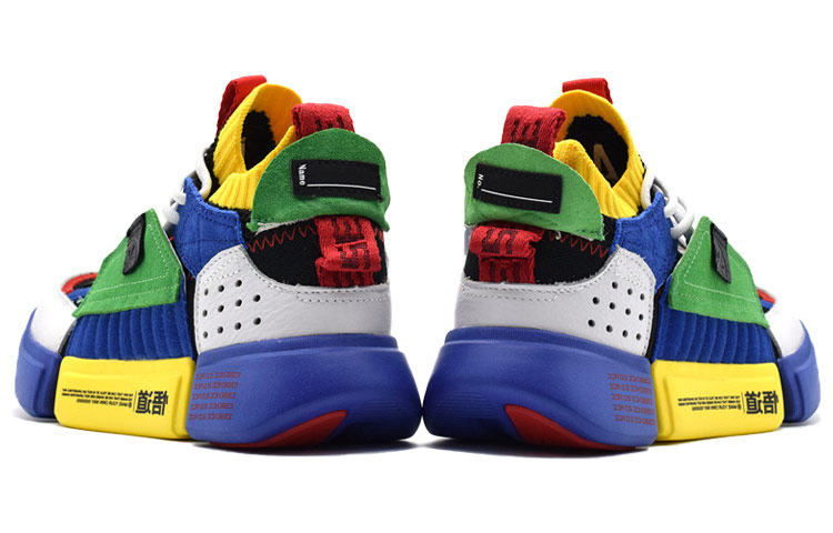 Li Ning Way Of Wade Cushioning Slip Resistant Mid top Vintage Basketball Shoes Women’s Blue Green Yellow