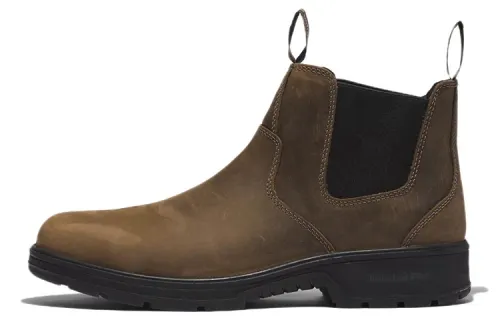 Timberland Nashoba Comp Toe Abrasion Resistant Ankle Length Chelsea Boots Umber