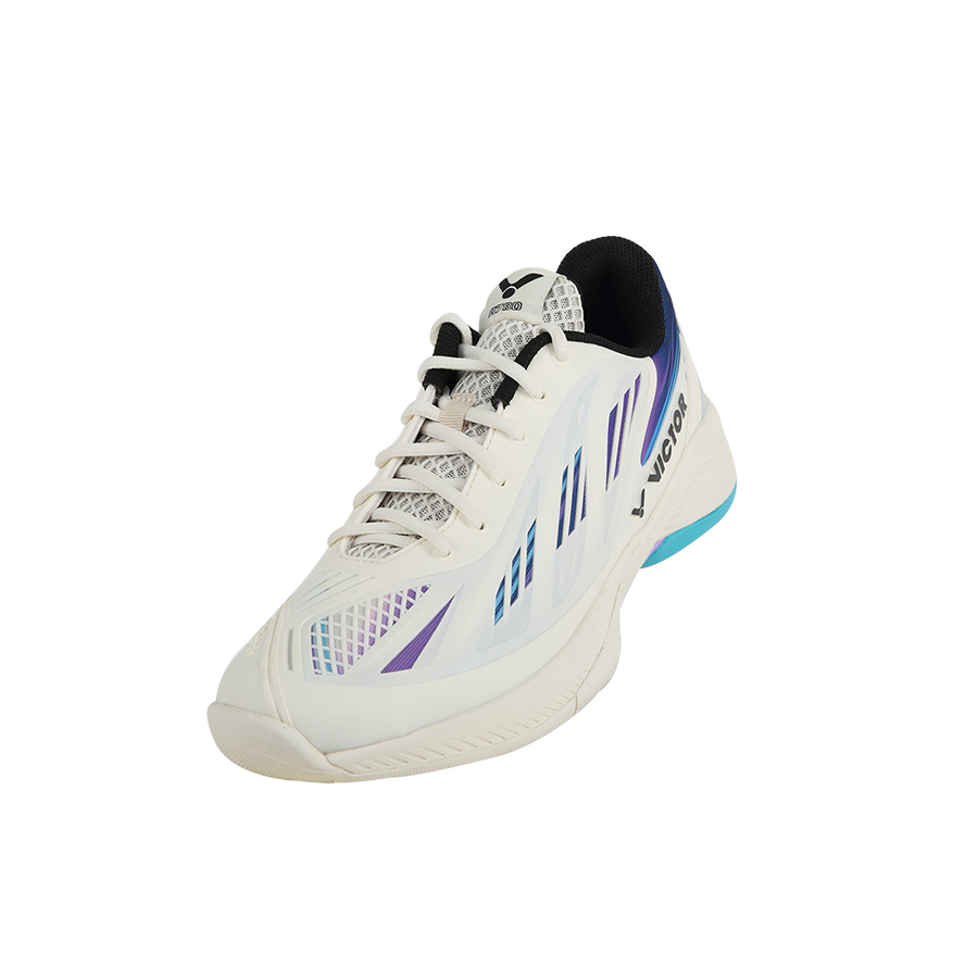 VICTOR Slip Resistant Abrasion Resistant Badminton Shoes Unisex Moon White