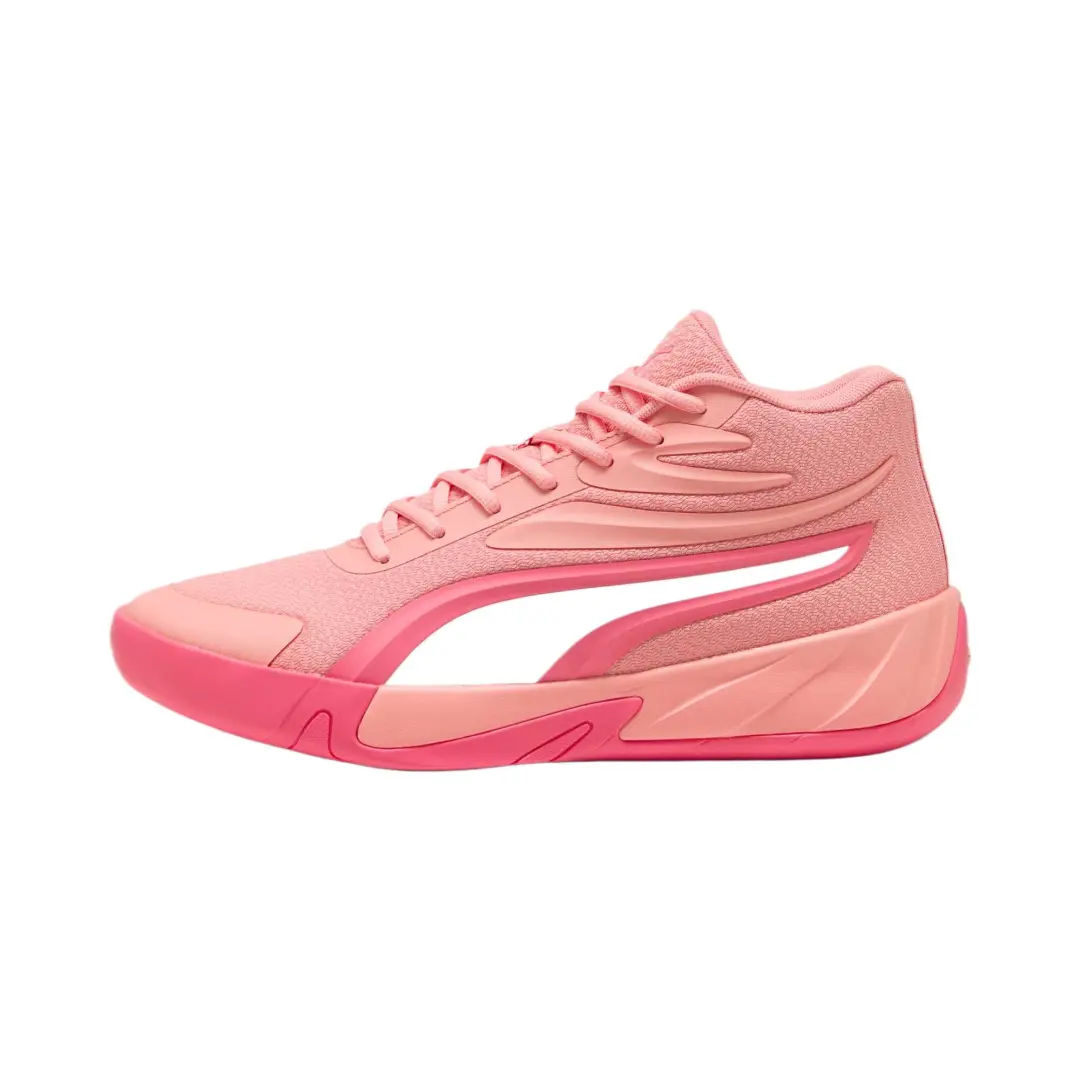 PUMA Trendy Slip Resistant Abrasion Resistant Mid top Basketball Shoes Unisex Pink