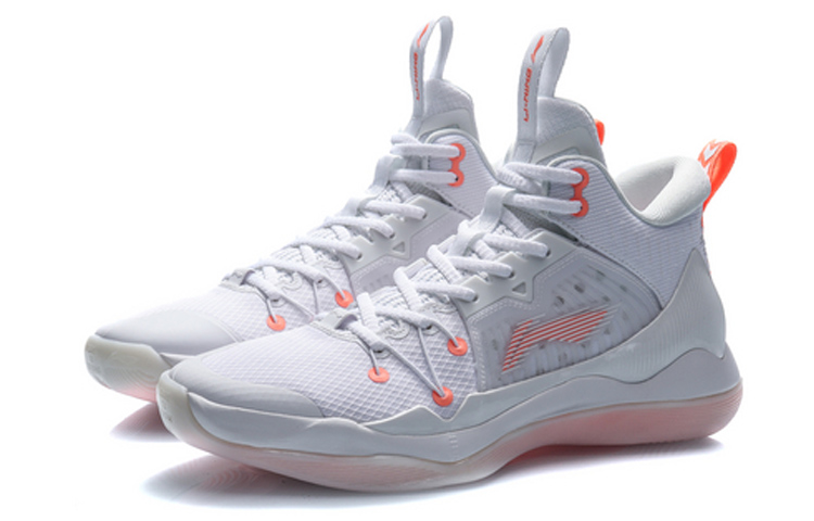 Li Ning Pu Lightweight, Wear resistant, And Non slip Mid top Performance Basketball Shoes Men’s White
