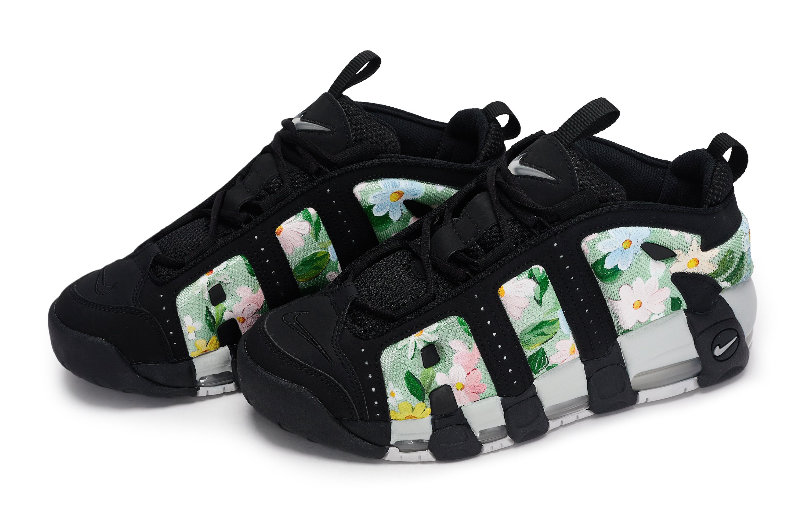 Nike Air More Uptempo 811 Manufacturing, Floral, Special Shoe Box Slip Resistant Abrasion Resistant Low top