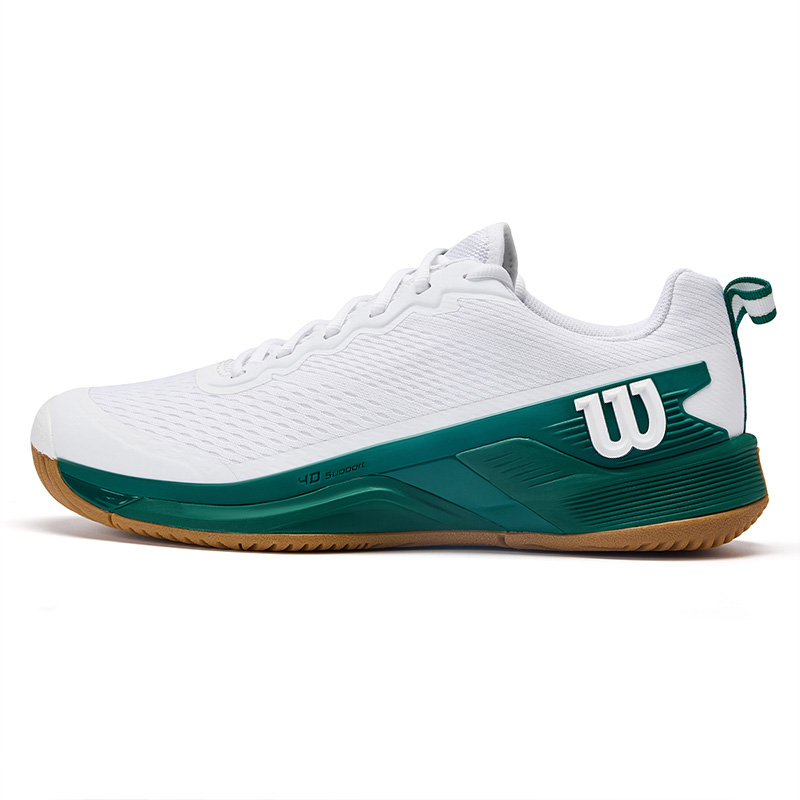 Wilson RUSH PRO 4.5 Cushioning Abrasion Resistant Breathable Coverage Support Low top Tennis Shoes Men’s White Green