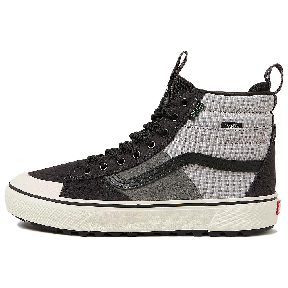 Vans SK8 HI comfortable and fashionable wear-resistant high-top hiking shoes for men and women, black and gray