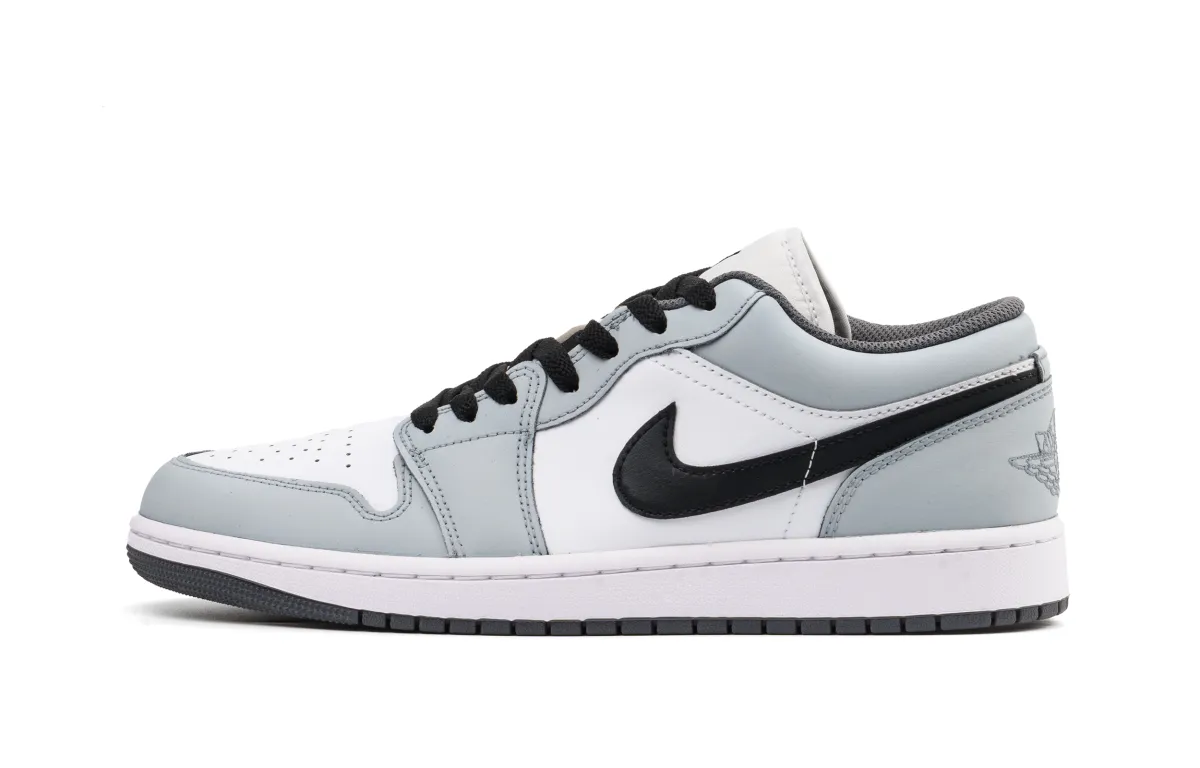 Jordan Air Jordan 1 Cushioning Abrasion Resistant Impact Resistant Low top Vintage Basketball Shoes Unisex Light Gray