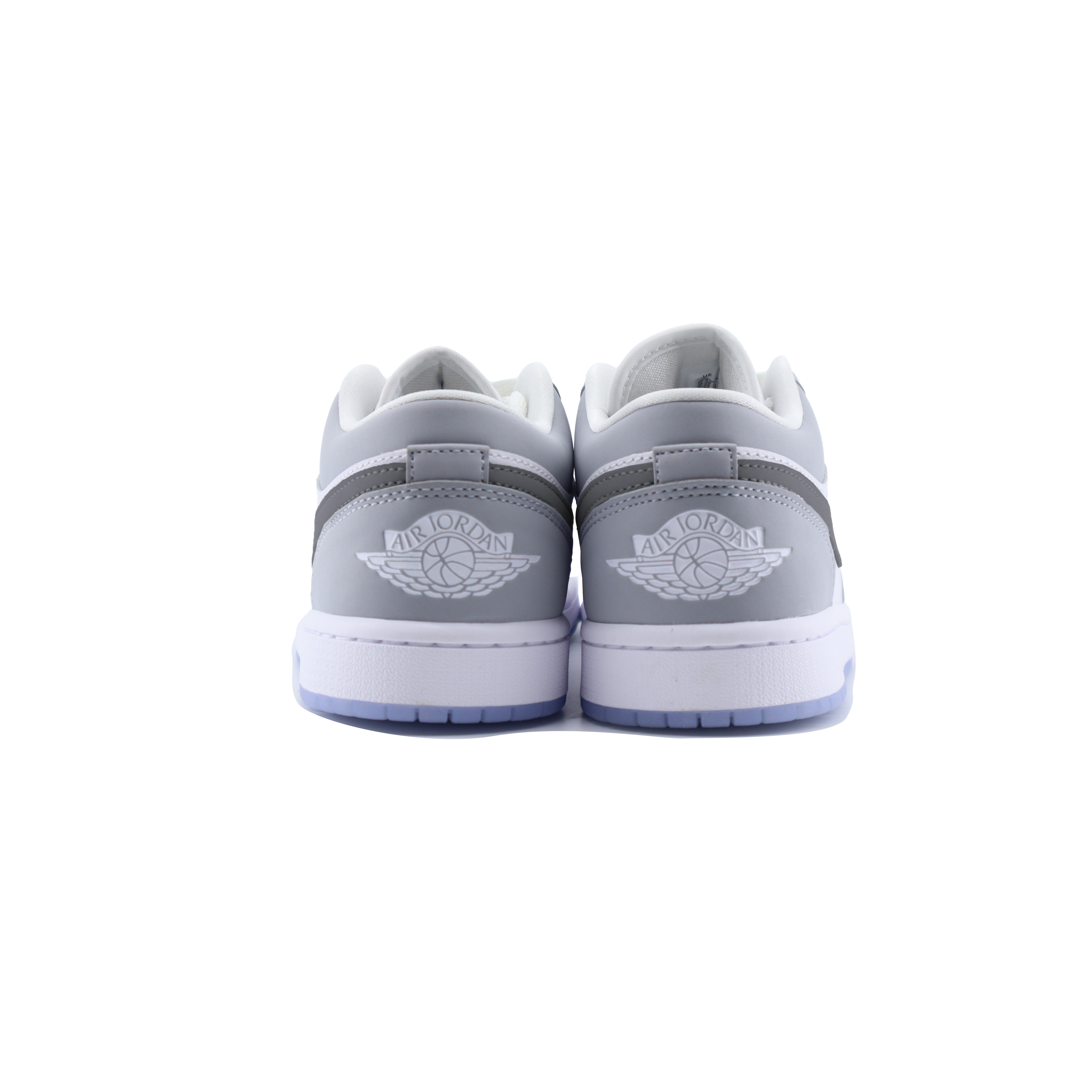 Jordan Air Jordan 1 Slip Resistant Abrasion Resistant Low top Vintage Basketball Shoes Women’s Gray White