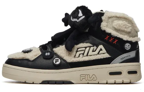 FILA FUSION Teratach Textile, Synthetic Leather, Split Cow Leather Cushioning Coverage Thermal Mid top