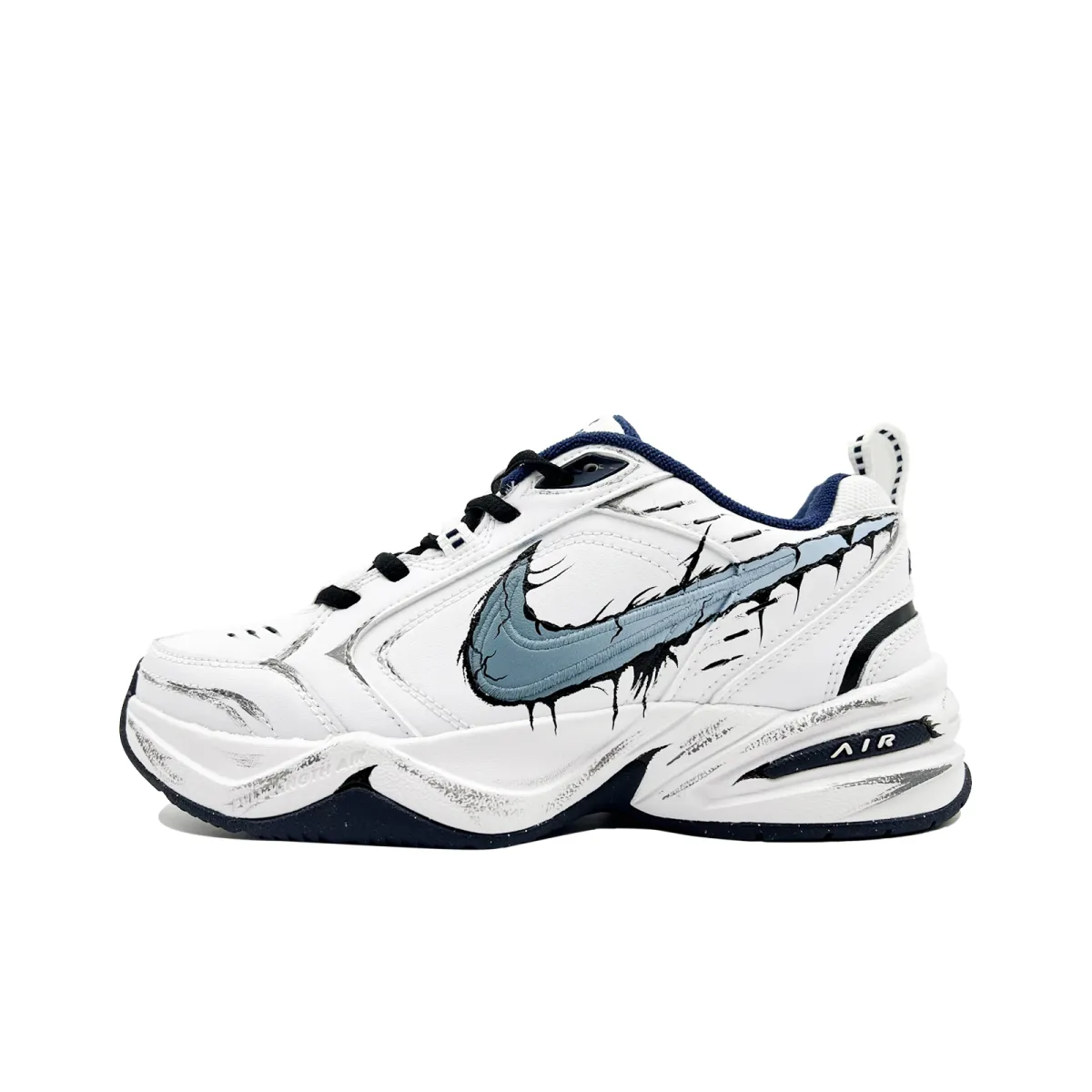 Nike Air Monarch 4 Chunky Sneakers Unisex Low-top White Blue