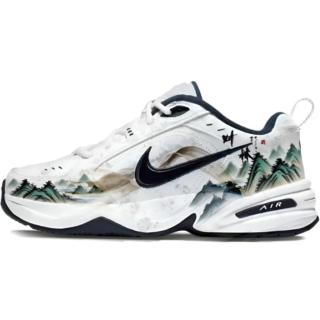 Nike Air Monarch 4 Tired Branch Sleep Cushioning Abrasion Resistant Cushioning, Wear Resistant Low top Chunky Sneakers