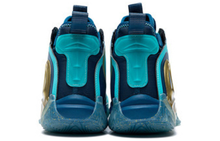 361° Zengo Cushioning Slip Resistant Abrasion Resistant Coverage High top Basketball Shoes Men’s Black Gold Green