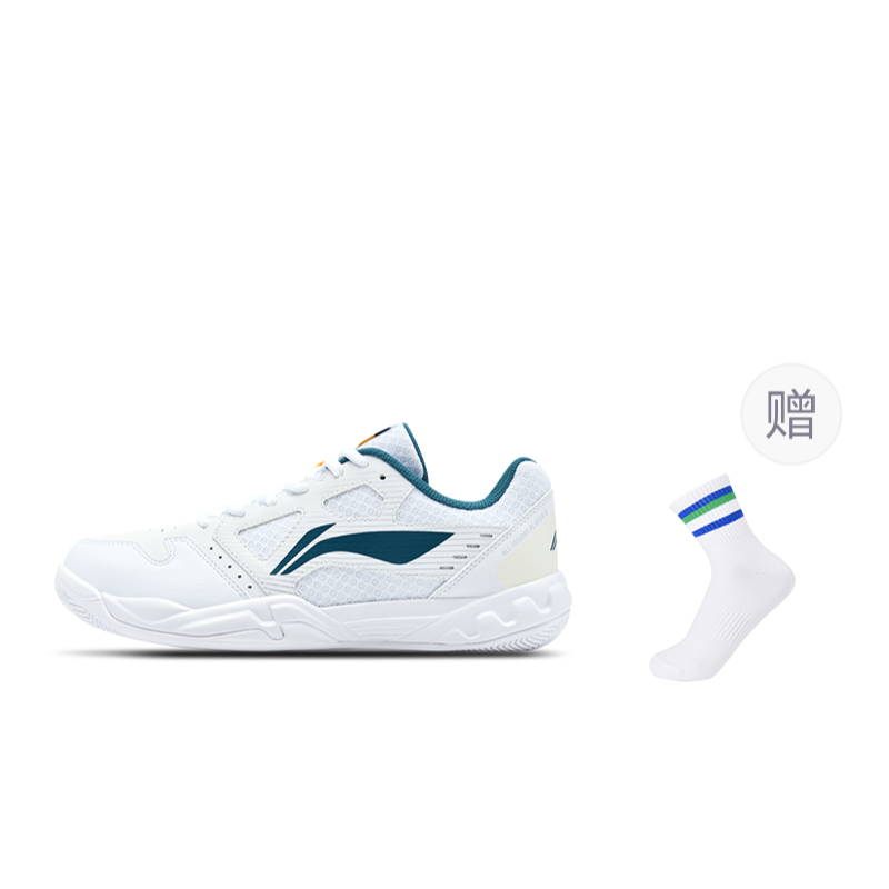 Li Ning Light Feather Low top Badminton Shoes Unisex White Green
