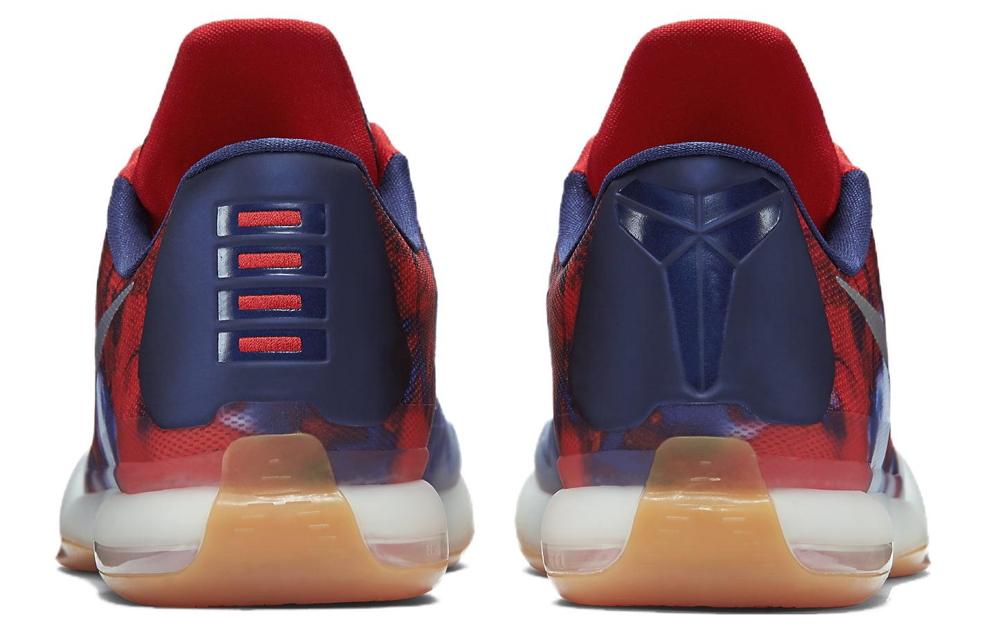 Мужские кроссовки Nike Kobe 10 Independence Day USA (красно-синий) — 大学红/照片蓝/反光银 — фото 4