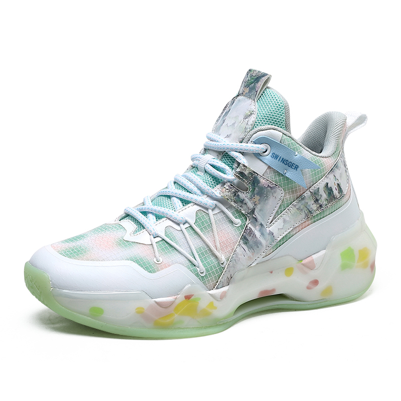 Swinsger Cushioning Slip Resistant Breathable Cushioning Slip Resistant Breathable Mid top Basketball Shoes Men’s