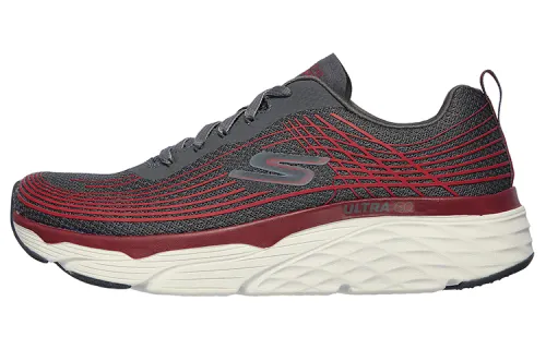 Skechers Max Cushioning Training Shoes Men's Low Top Gray/Red