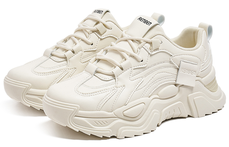 RENBEN Low top Chunky Sneakers Women's Beige