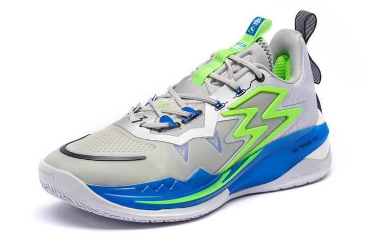 361° Big3 3.0 Cushioning, Wear Resistant Low top Performance Basketball Shoes Men’s Silver White Turquoise