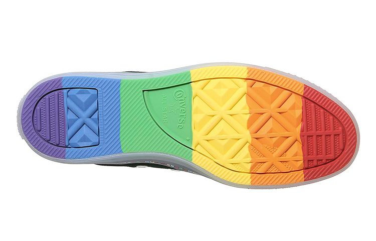 Кеды Converse All Star Low Trainers Rainbow Black (черные) — фото 6