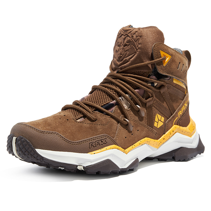 RAX Waterproof High top Mountaineering & Hiking Shoes Men’s Brown