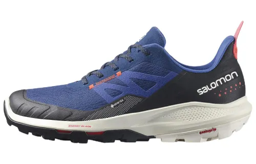 SALOMON OUTpulse Fabric Abrasion Resistant Low top Mountaineering Hiking Shoes Men's Blue Black