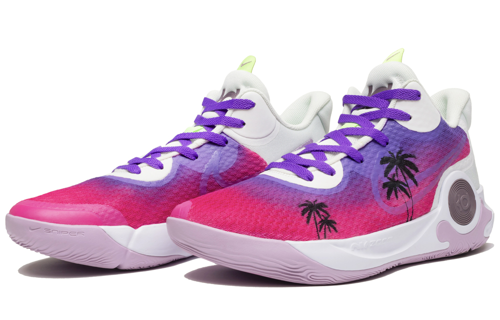 Nike KD Trey 5 IX EP Cushioning Slip Resistant Abrasion Resistant Low top Vintage Basketball Shoes Men’s Pink Purple