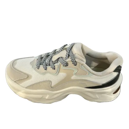 Anta Slip Resistant Abrasion Resistant Low top Chunky Sneakers Women's Beige