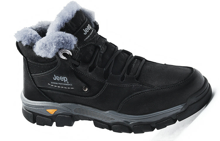 Jeep Top Grain Cow Leather High top Hiking Shoes Men’s