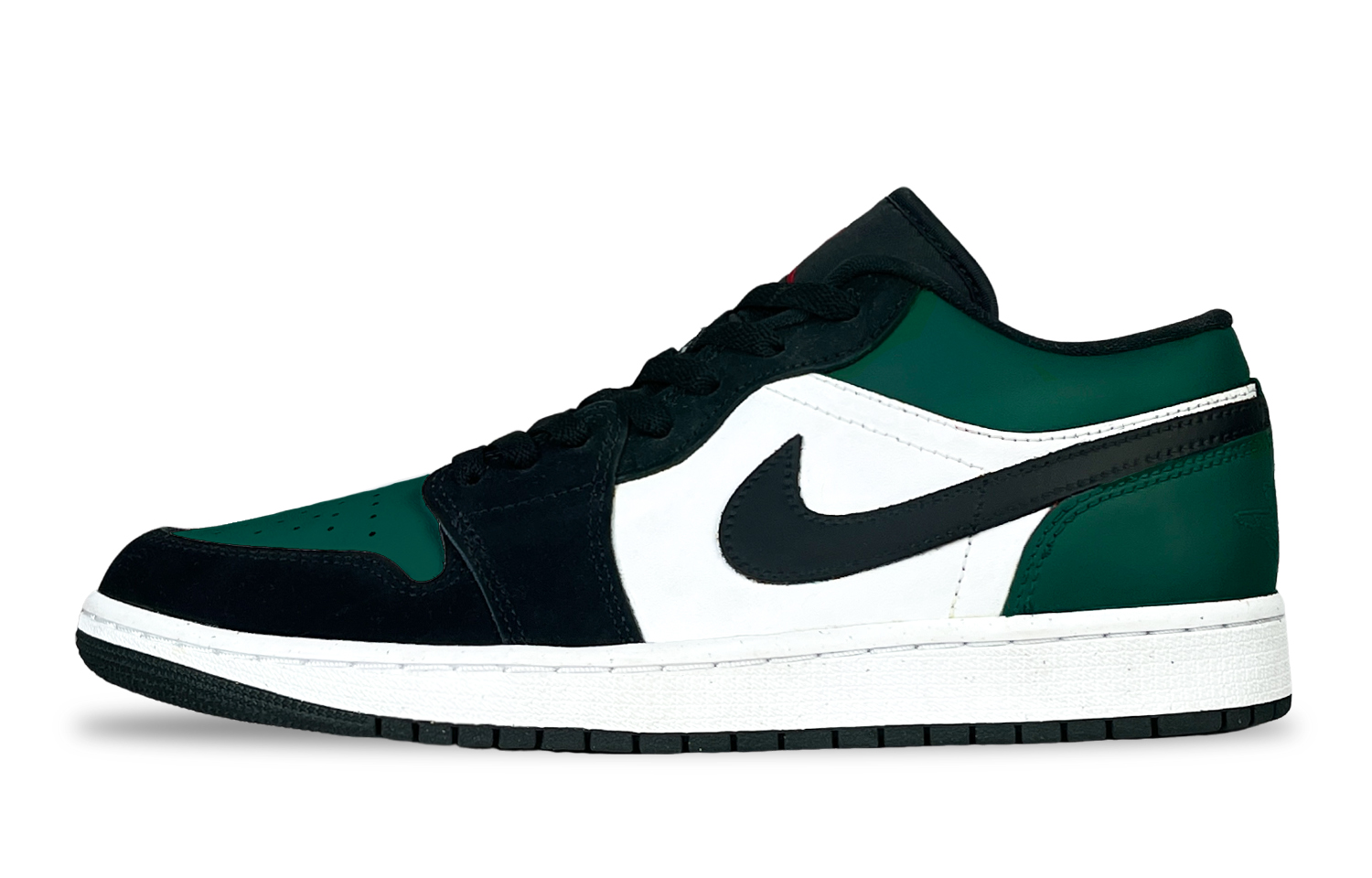 Jordan Air Jordan 1 Reverse Black Green Abrasion Resistant Low top Vintage Basketball Shoes Unisex Green