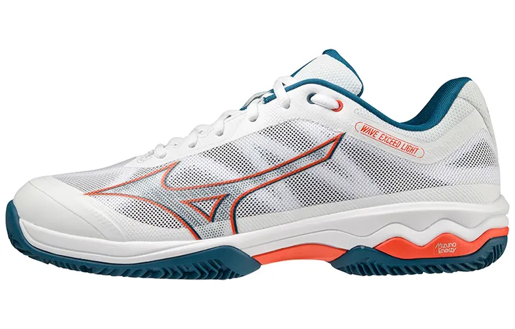 Mizuno Wave Lightning Collection Tennis Shoes Men's Low Top White/Blue/Orange
