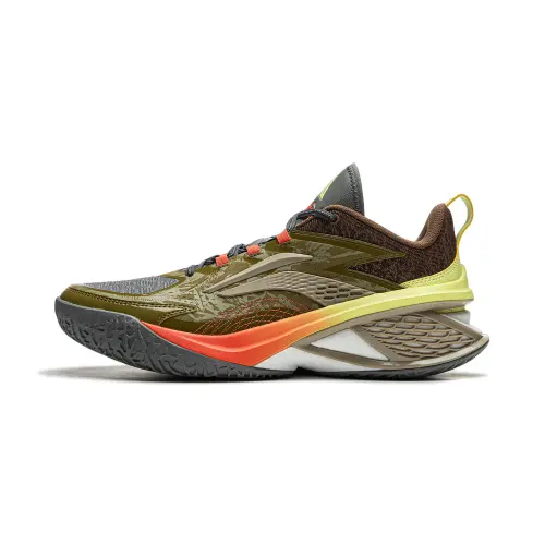 Li Ning Air Strike 11 Cushioning Slip Resistant Lightweight Low top Performance Basketball Shoes Men's Brown