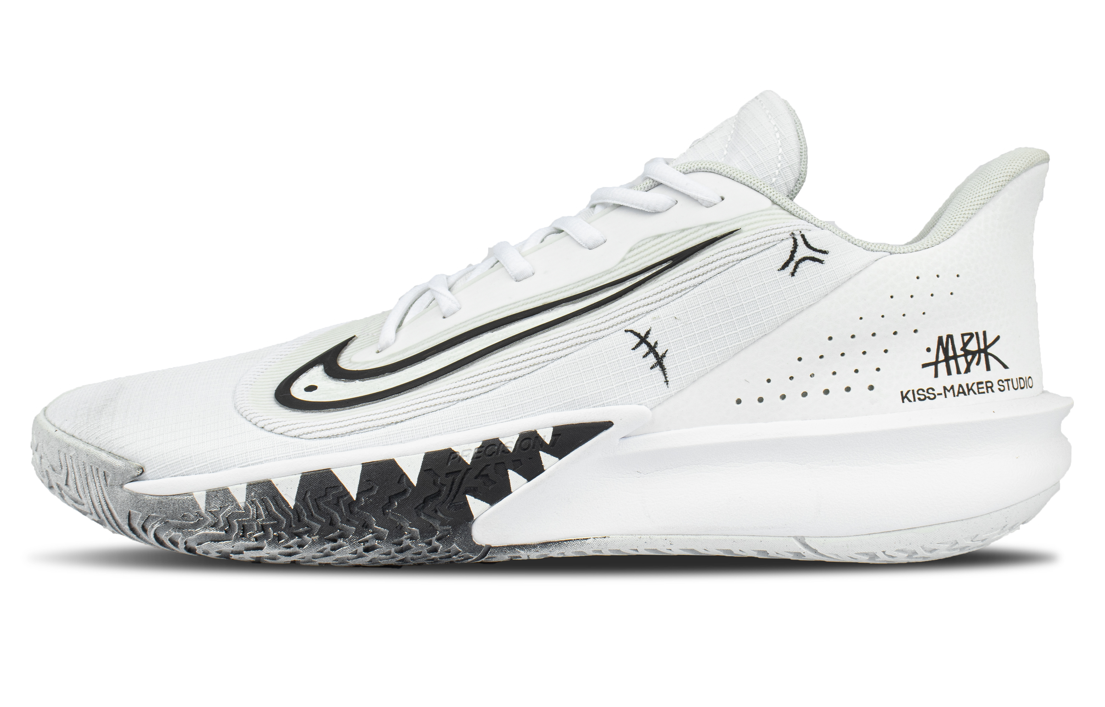 Nike Precision 7 Mesh Cushioning Low top Basketball Shoes Unisex White