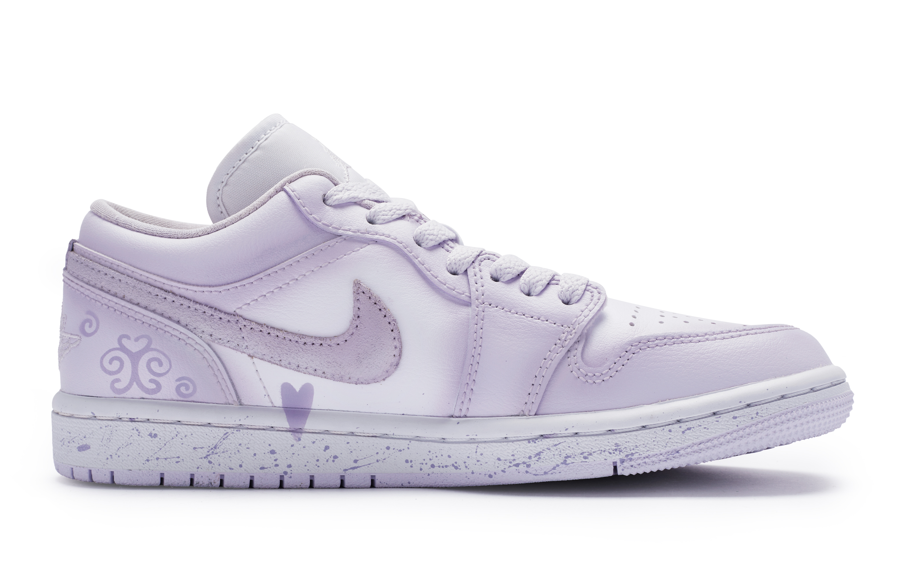 Jordan Air Jordan 1 Low top Vintage Basketball Shoes Women’s White Purple