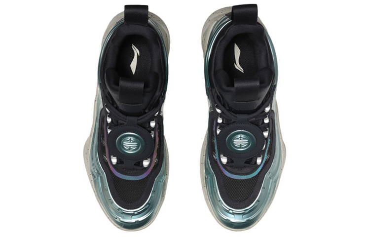 Li Ning CF Obsidian Starry Sky Glaze Fabric Cushioning Slip Resistant Support Cushioning Slip Resistant Support Mid top