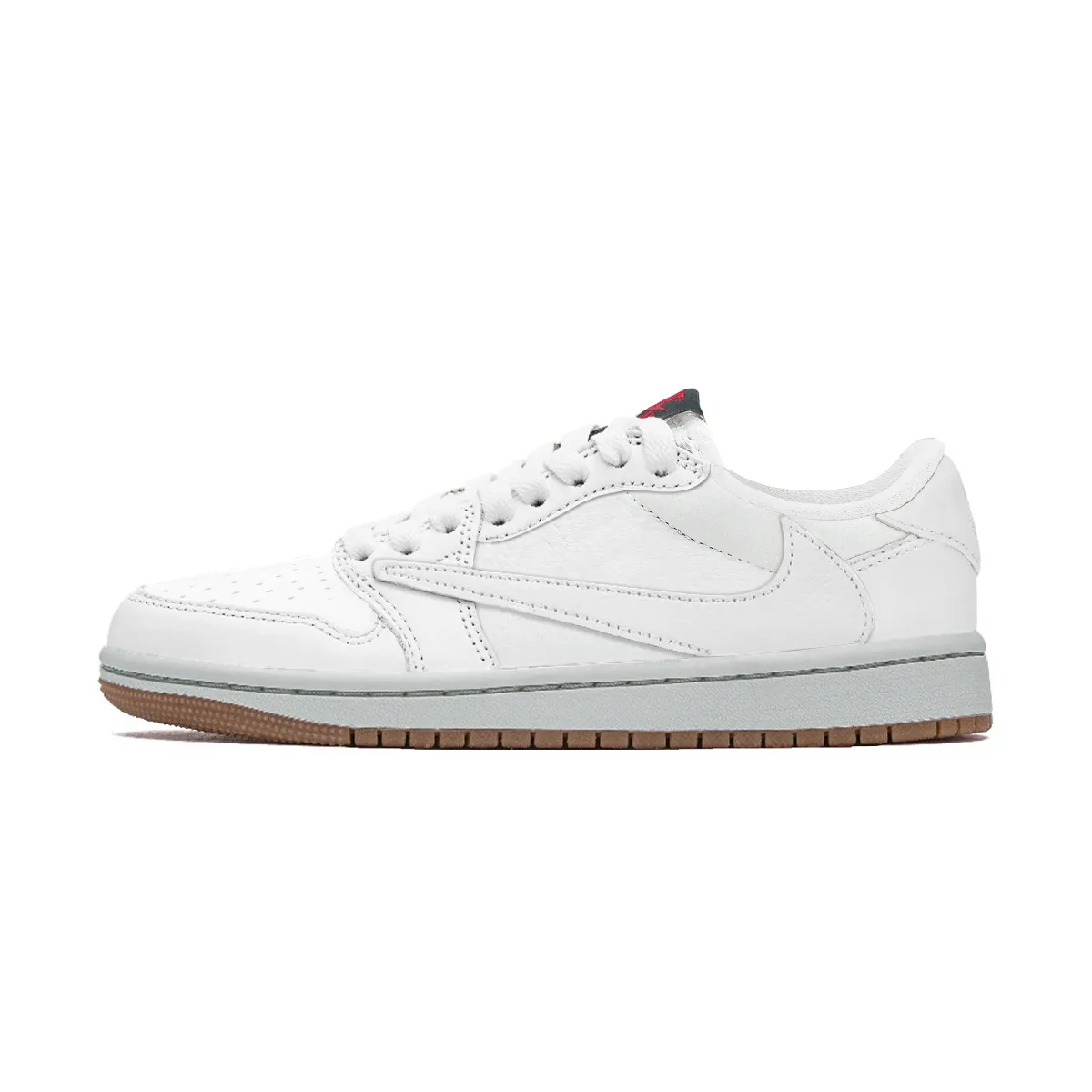 Travis Scott x Jordan Air Jordan 1 White Ghost Cushioning Slip Resistant Abrasion Resistant Low top