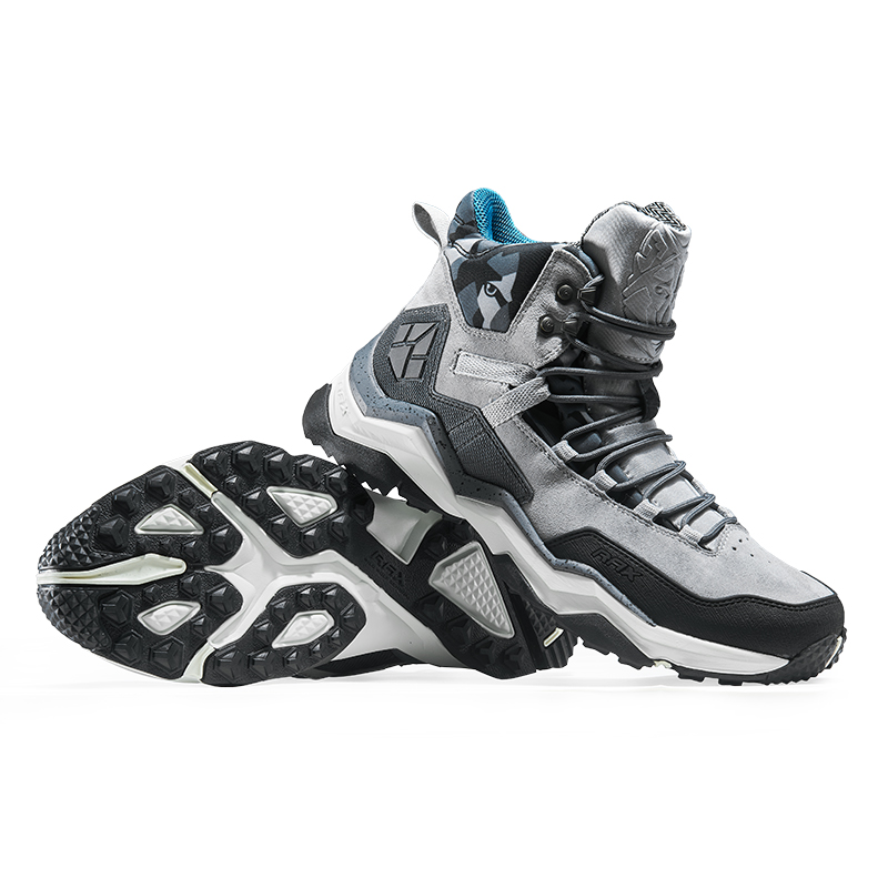 RAX Waterproof And Wear resistant High top Outdoor Shoes Men’s Light Gray