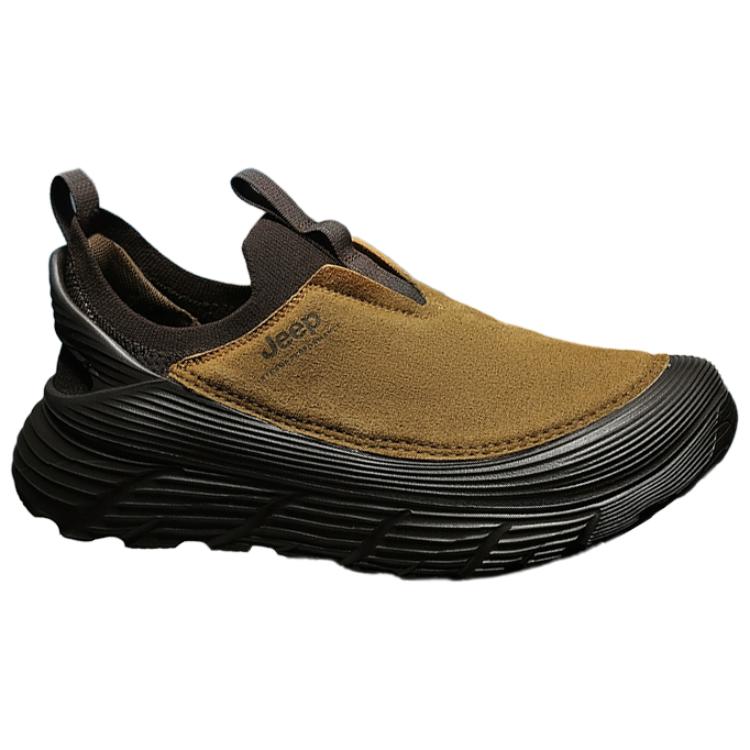 Jeep Textile, Synthetic Leather Comfortable Abrasion Resistant Low top Hiking Shoes Men’s Brown