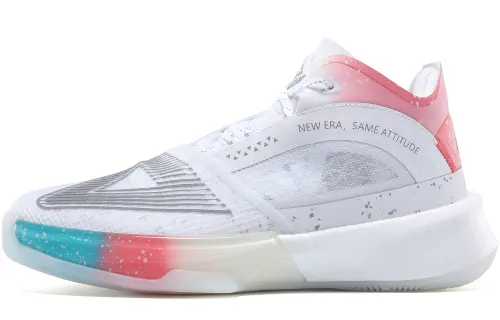 PEAK Surfing The Big Triangle 1.0 Taichi Ice Cream Mid top Basketball Shoes Women's All White