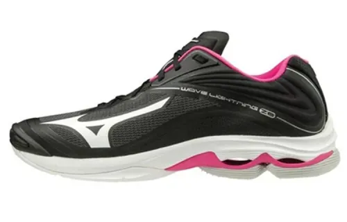 Mizuno Wave Lightning Z6 Volleyball Shoes Unisex Low Top Black/Pink