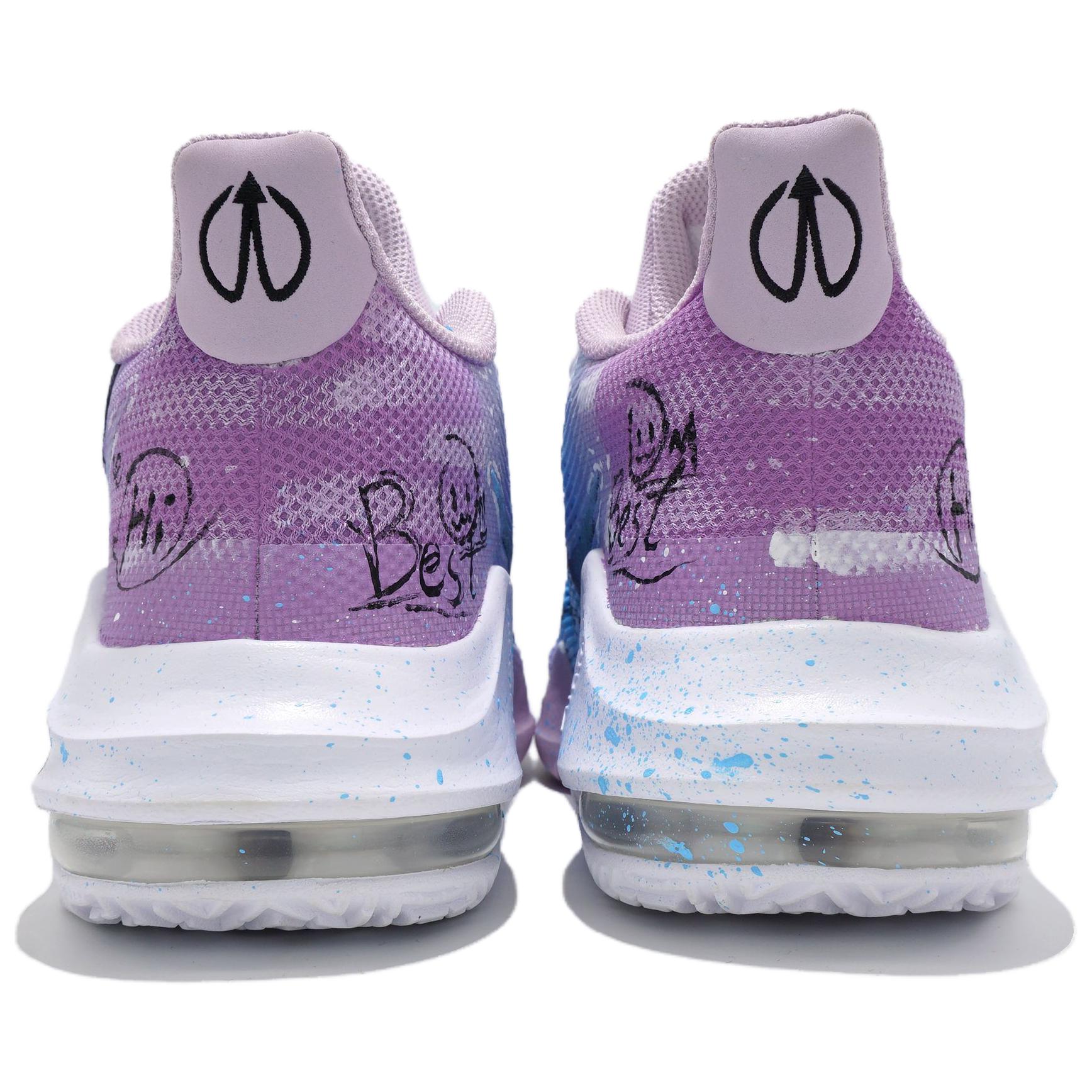 Nike Air Max Impact 3 Basketball Shoes Unisex Low Top Cyan/Purple/Black/White