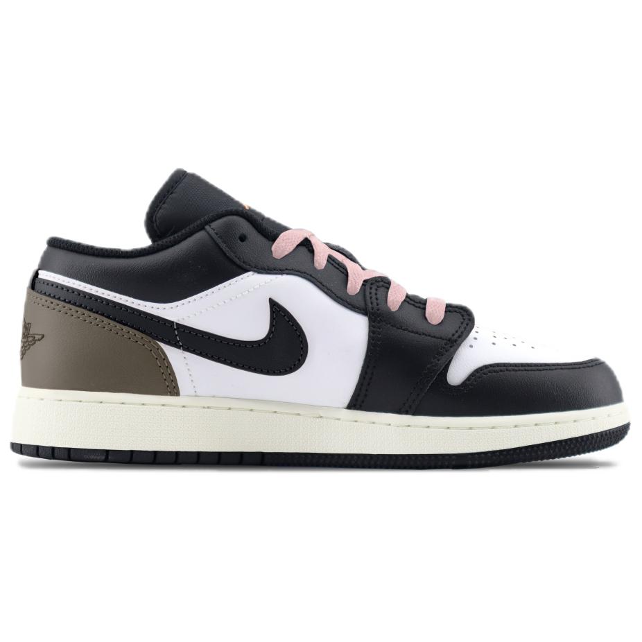Jordan Air Jordan 1 Abrasion Resistant Low top Vintage Basketball Shoes Unisex Brown Black