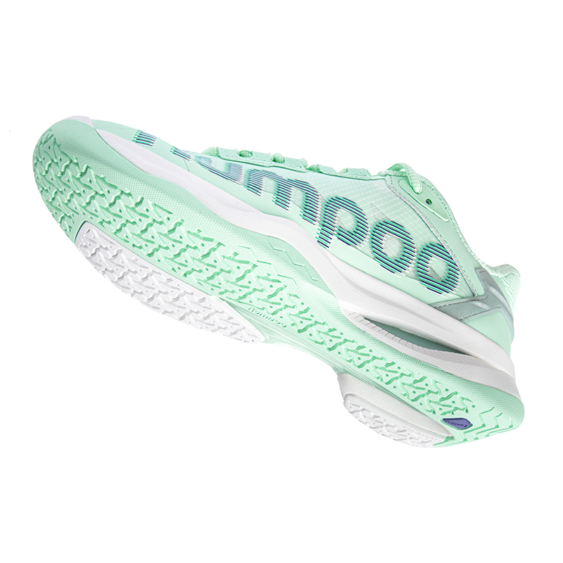 KUMPOO Badminton Shoes Unisex Low Top Aqua Green/Blue/White