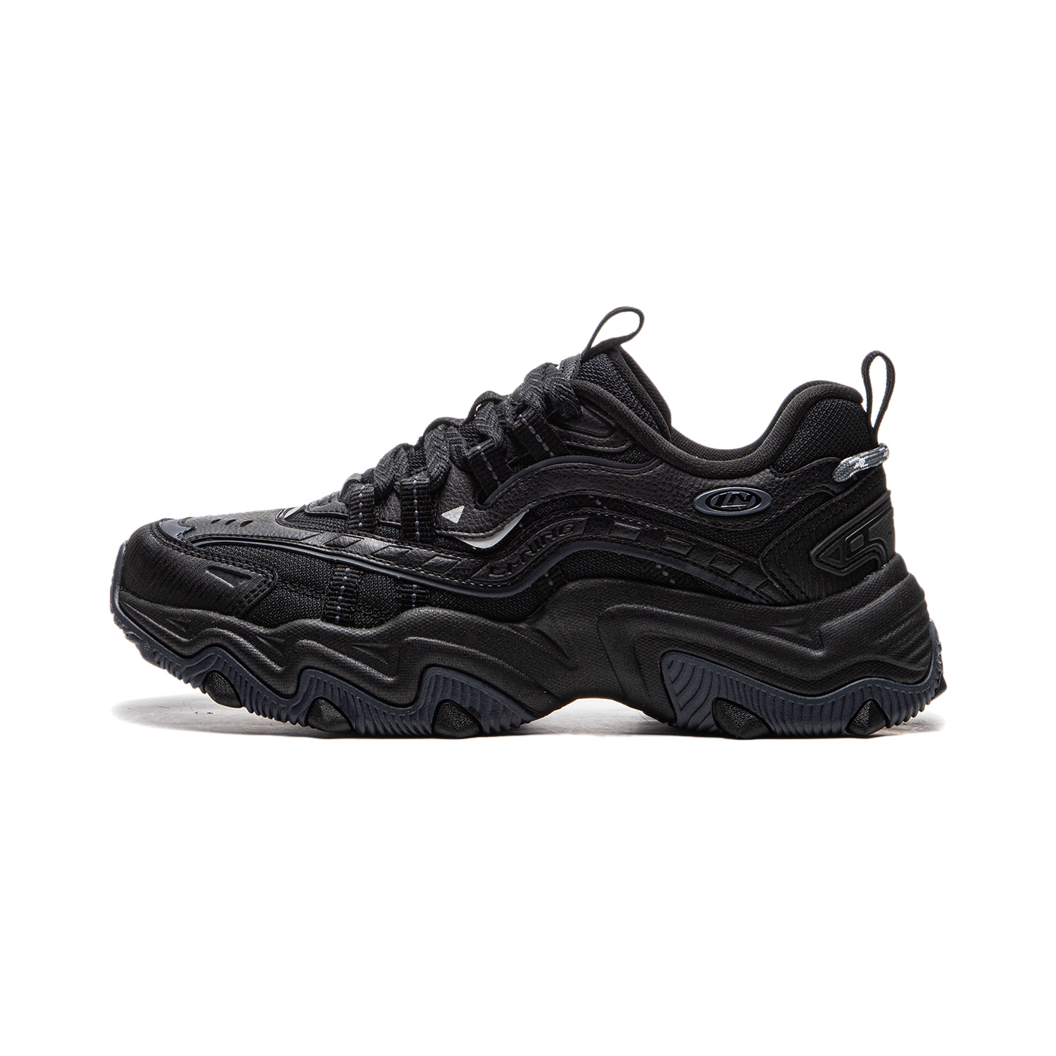 Li Ning Cat Paw Lite 2 Slip Resistant Abrasion Resistant Low top Chunky Sneakers Women's Black
