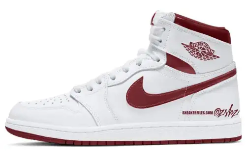 Jordan Air Jordan 1 Vintage Basketball Shoes Men's High Top White Red